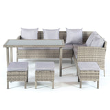 Salou Rattan Outdoor Corner Dining Set - 1