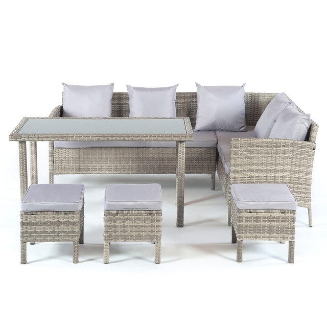 Salou Rattan Outdoor Corner Dining Set - 1