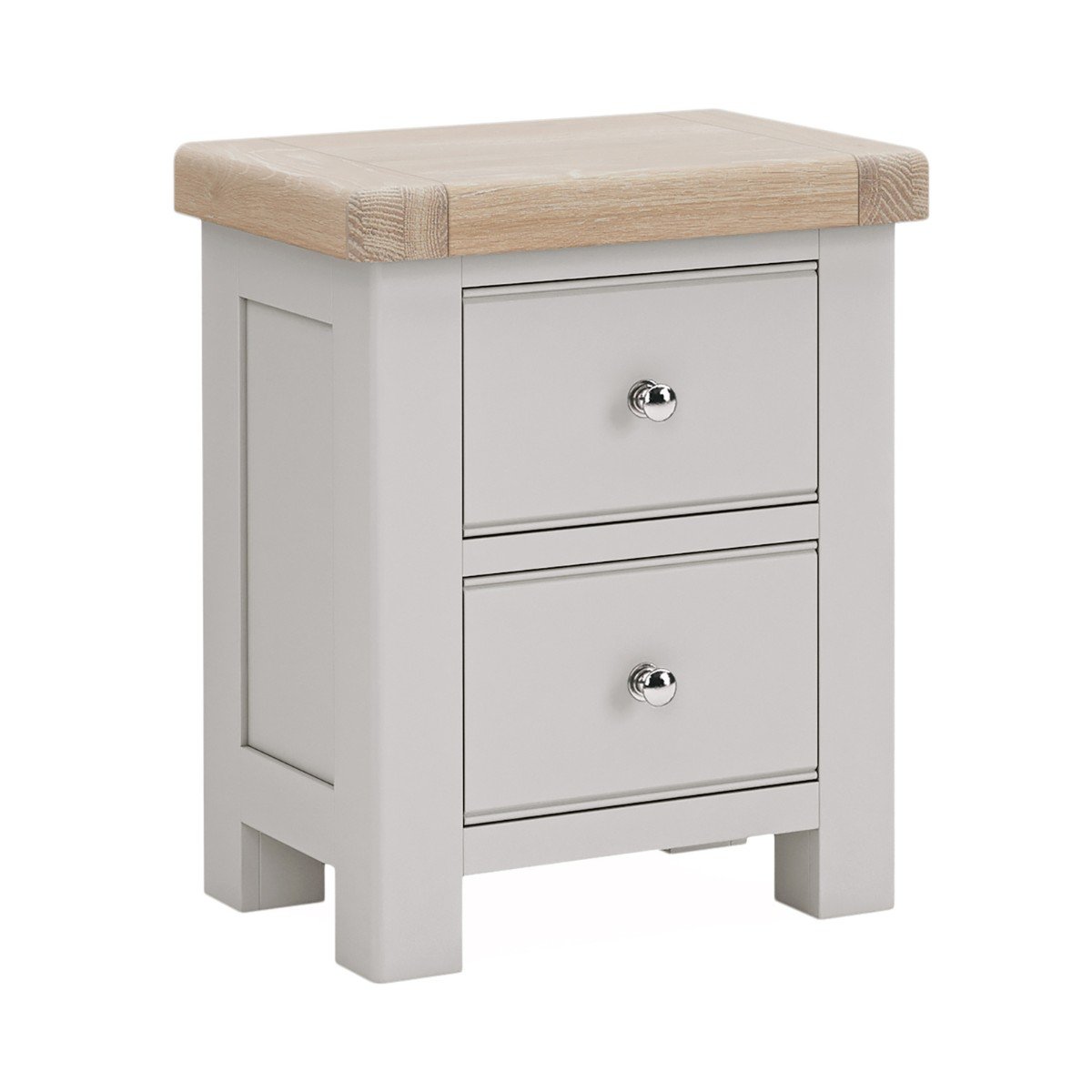 Santana Grey Oak Bedside Table - 1