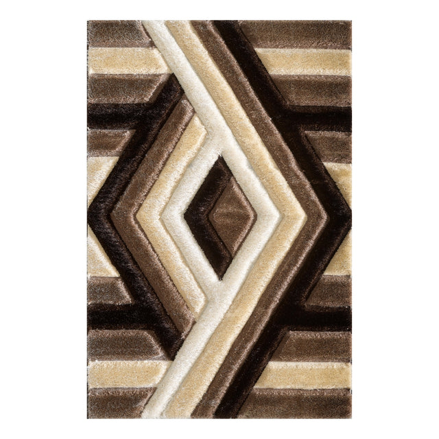 SaturnBeigeandBrownDiamondPatternRug-1