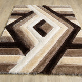 SaturnBeigeandBrownDiamondPatternRug-2