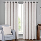 Savoy Chalk Ready-Made Blackout Eyelet Curtains - 1