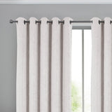 Savoy Chalk Ready Made Blackout Eyelet Curtains - 2