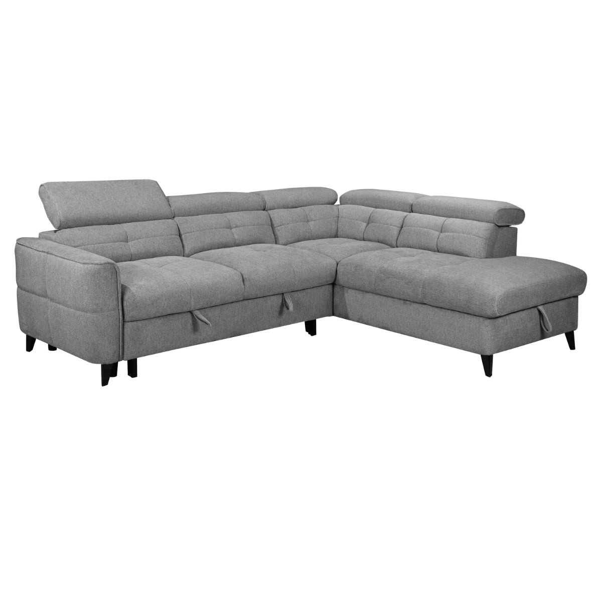 Schull Grey Fabric Sofa Bed RHF - 3