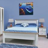 Ivory and Oak Two Tone Bed Frame