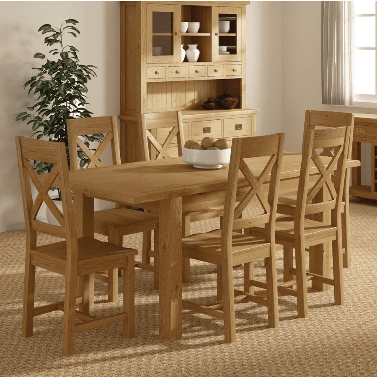 Sonia rustic oak dining table