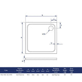 Square 900 x 900 Shower Tray - 3