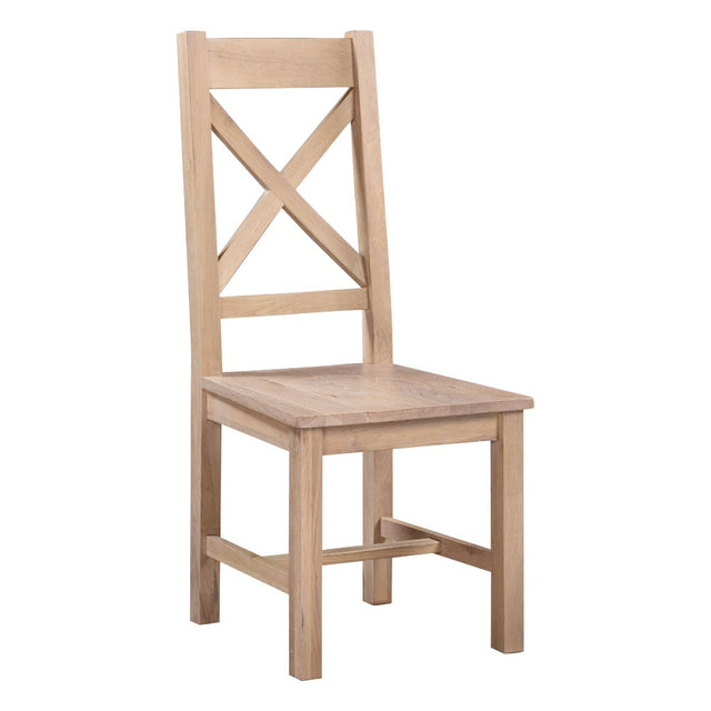 Tilman cross back oak dining chair