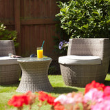 Trinidad Round Rattan Garden Bistro Set - 2