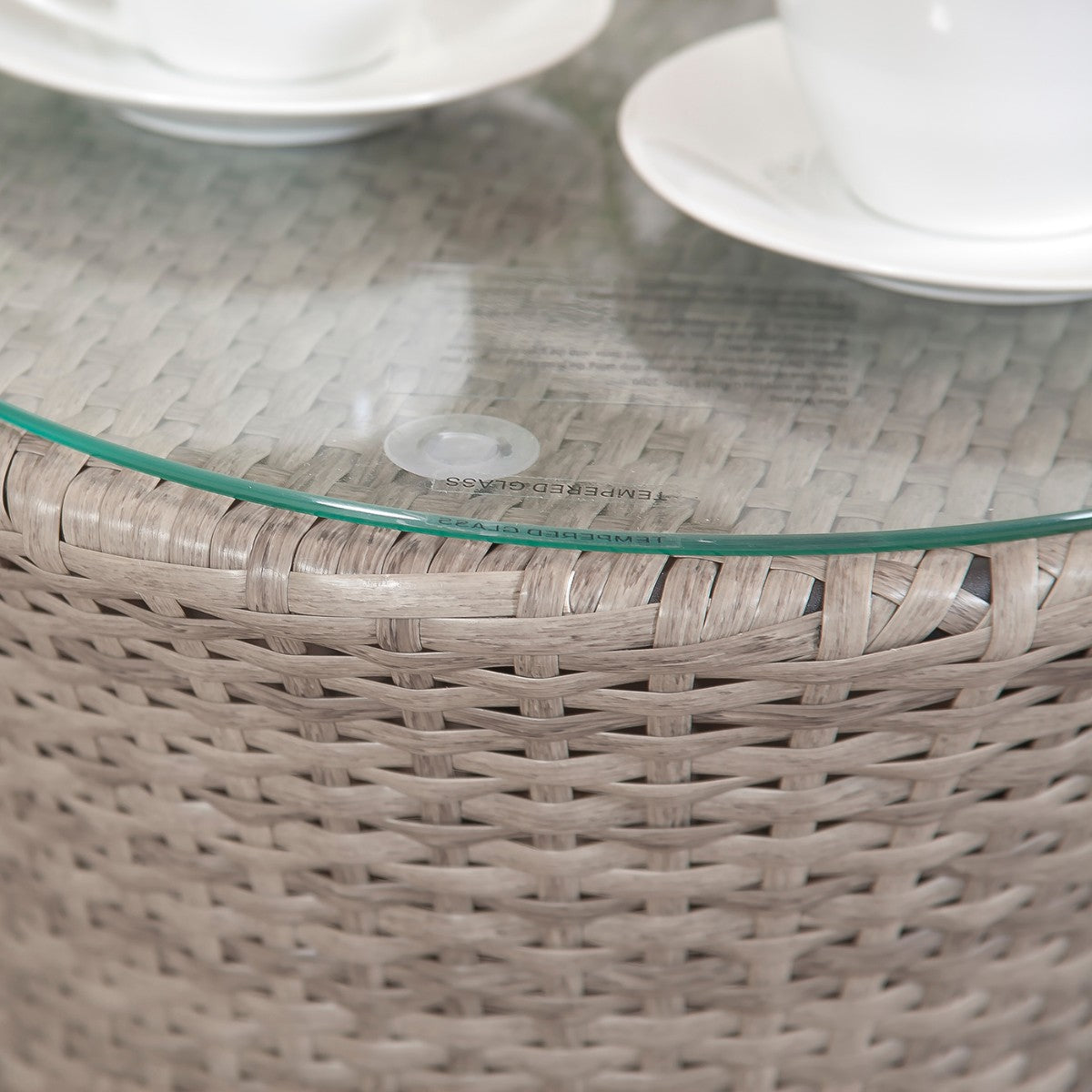 Trinidad Round Rattan Garden Bistro Set - 4