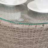Trinidad Round Rattan Garden Bistro Set - 4