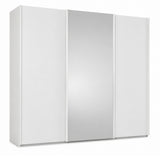 Trixie white wardrobe with three doors on a white background