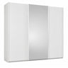 Trixie white wardrobe with three doors on a white background
