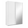 Trixie white wardrobe with two sliding doors on a white background