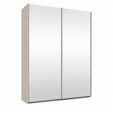 Trixie beige wardrobe with two doors on a white background