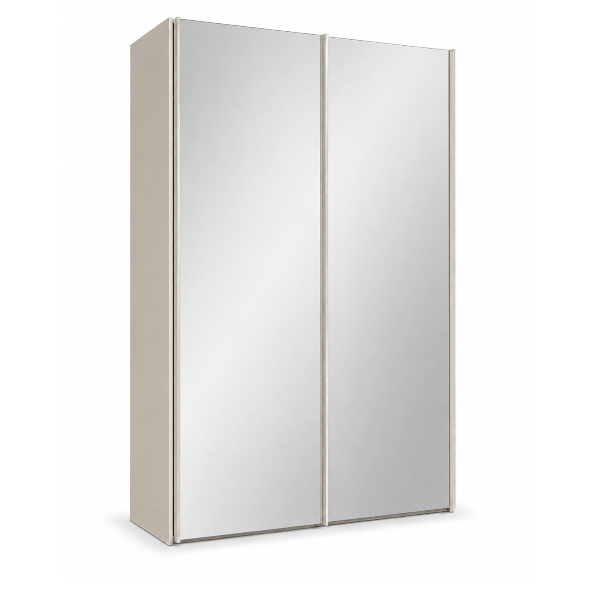 Trixie beige wardrobe with two sliding doors on a white background