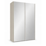 Trixie beige wardrobe with two sliding doors on a white background