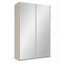 Trixie beige wardrobe with two sliding doors on a white background