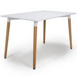 URB-120-WH - Ultra Small Rectangular White Dining Table 1.2M - 2