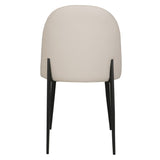 Valentia Leather Dining Chair Beige - 4