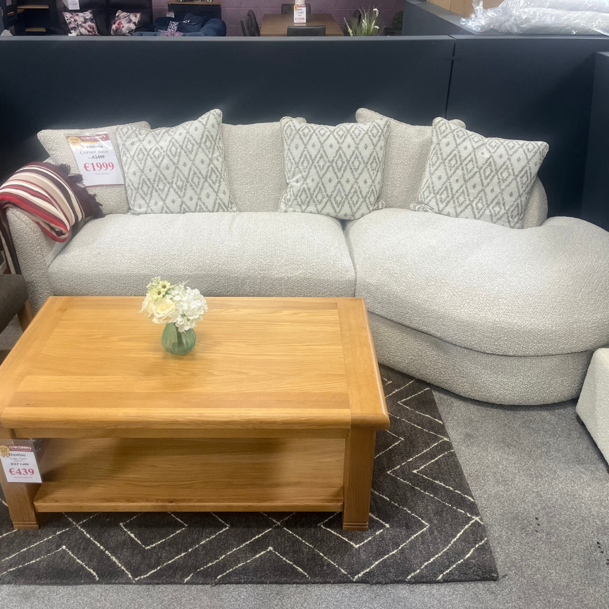 grey corner sofa clearance