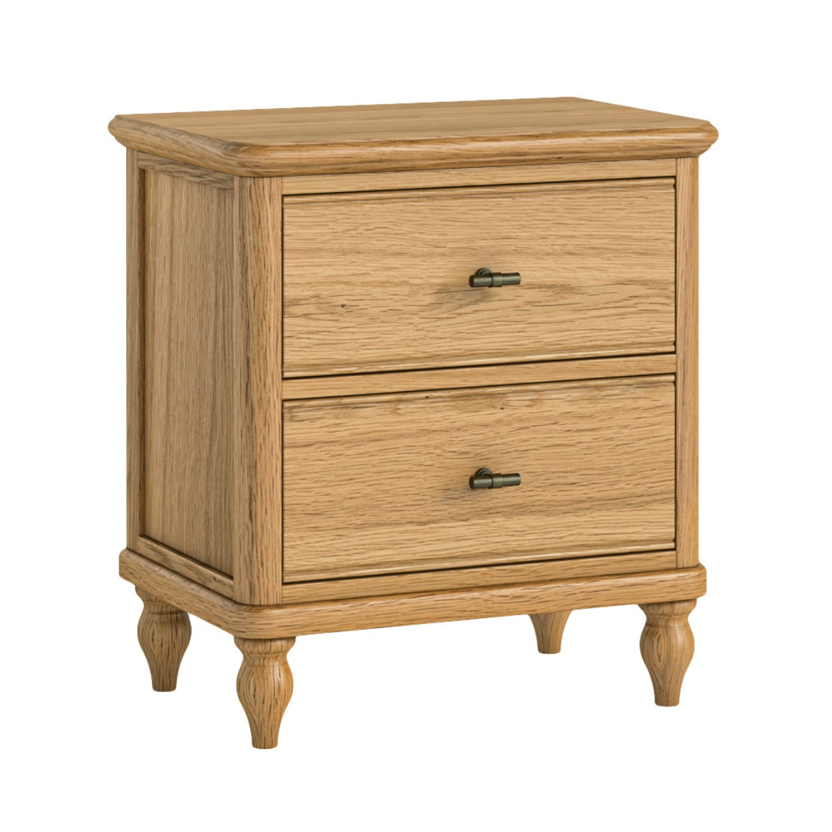 Vanya Wide 2 Drawer Bedside Locker - 1