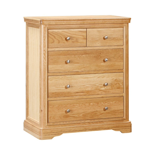 Vardon 2 Over 3 oak Chest of Drawers 1