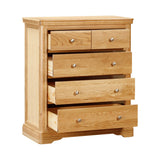 Vardon Oak 2 Over 3 Chest of Drawers 3