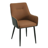 Velma Two Tone Dining Chair Dark Grey Back - 1