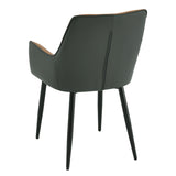 Velma Two Tone Dining Chair Dark Grey Back - 4