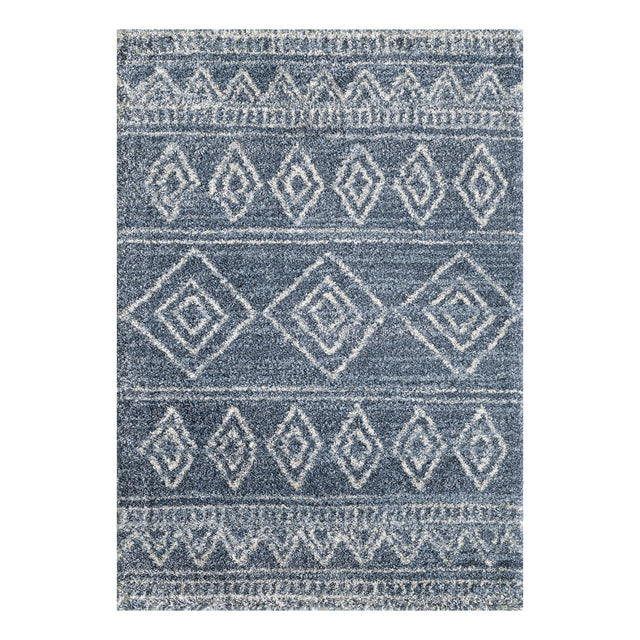 VeniceBlueDiamondDesignPlushRug-1