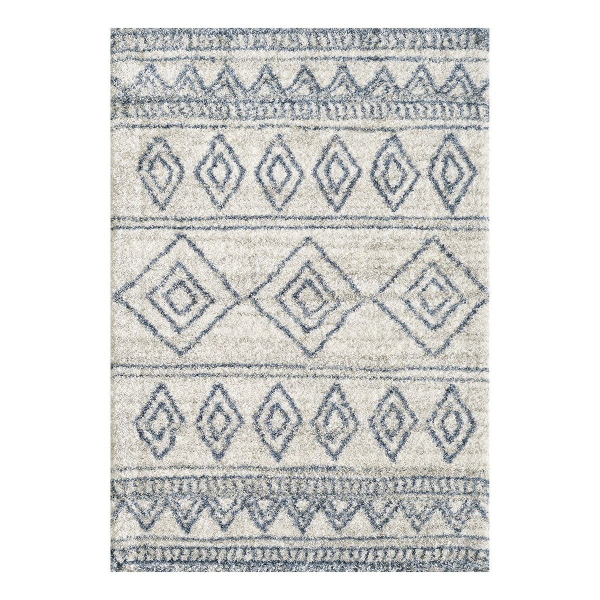 VeniceWhiteandBluePlushGeometricRug-1