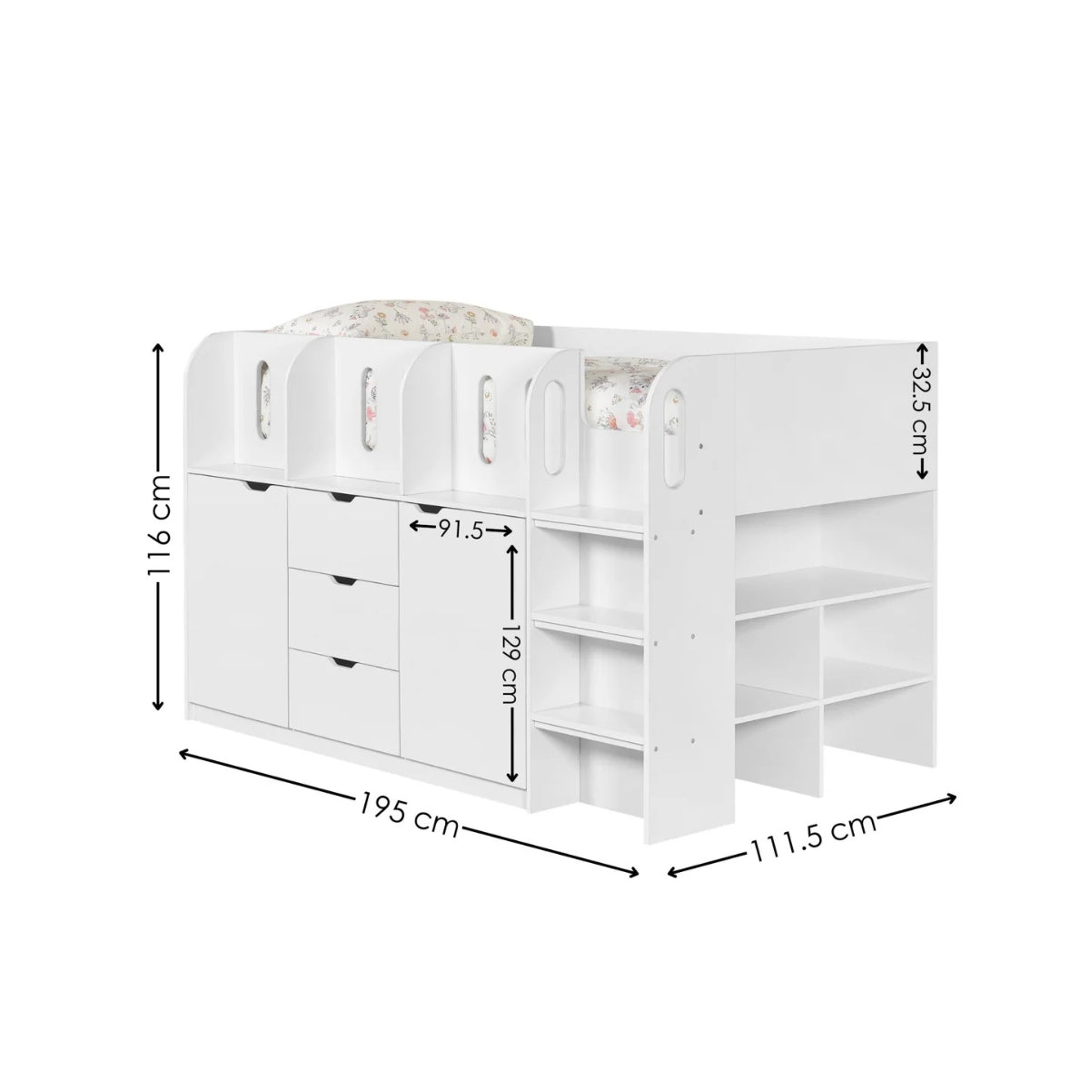 Venture White Mid Sleeper - 7