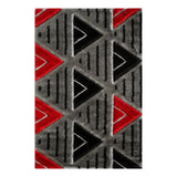 VenusGeometricGreyandRedRug-1