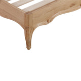Versailles Carved Oak Bed Frame with Upholstered Headboard - 4