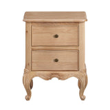 Versailles Carved Oak Bedside Table - 2