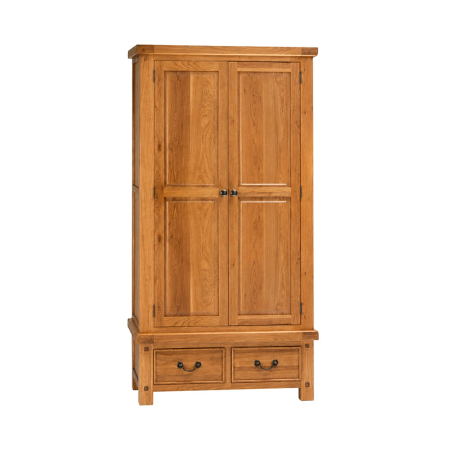 Wilma 2 Door Wood Wardrobe with Drawers - 1