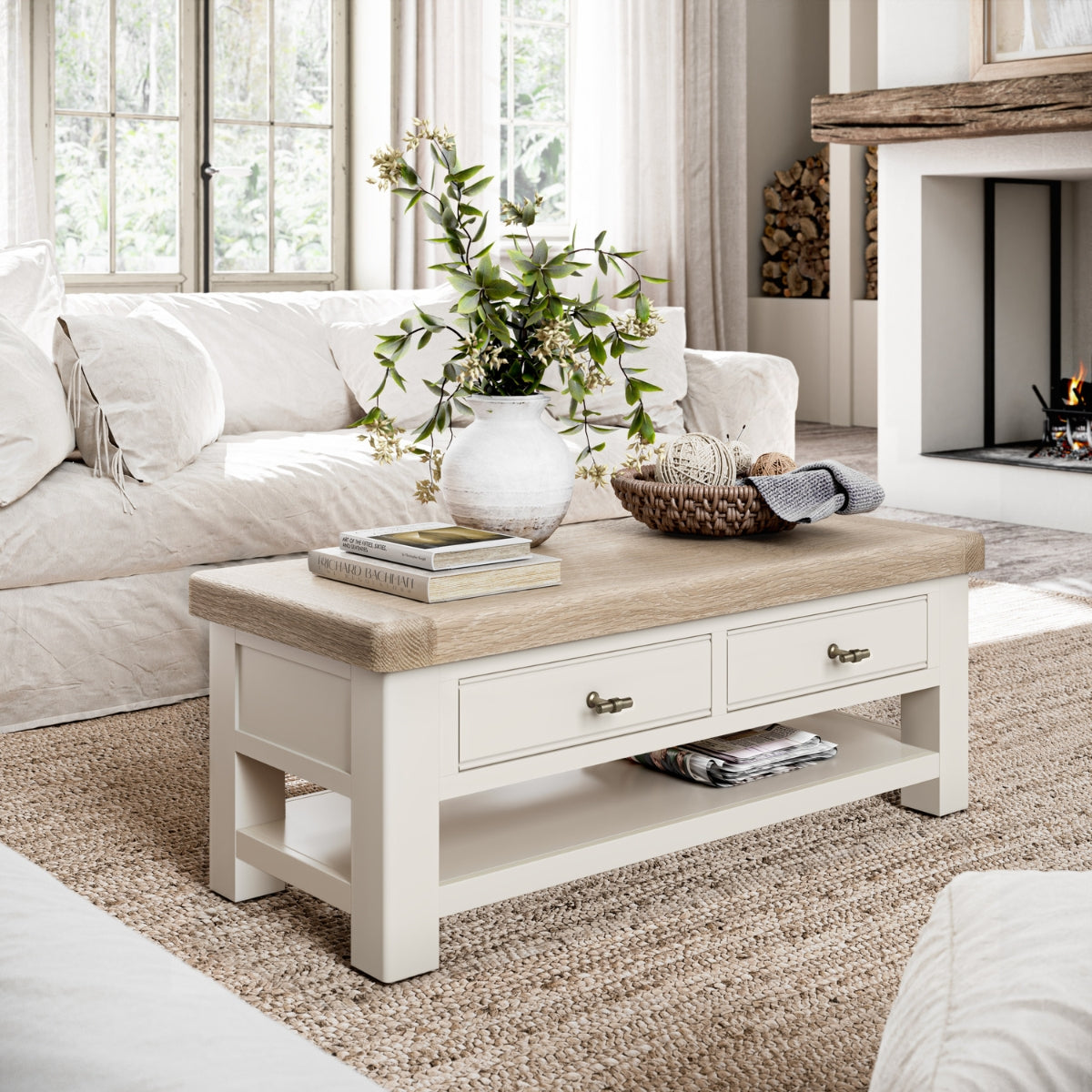 Wilson Cream Coffee Table Lifestyle Image