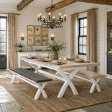 Wilson Cross Leg Extendable Dining Table.