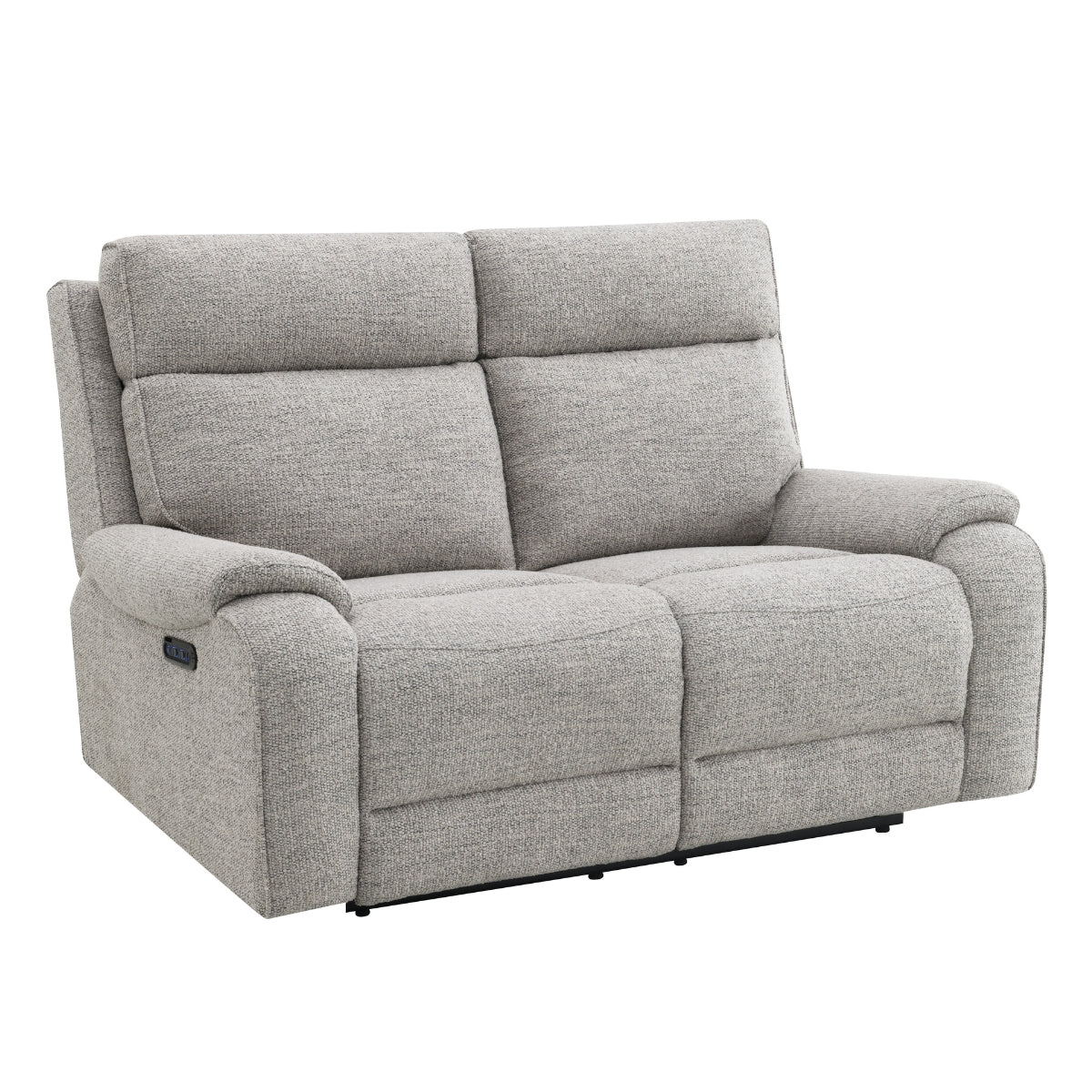 Yannis Grey Fabric 2 Seater Electric Recliner Sofa - 1