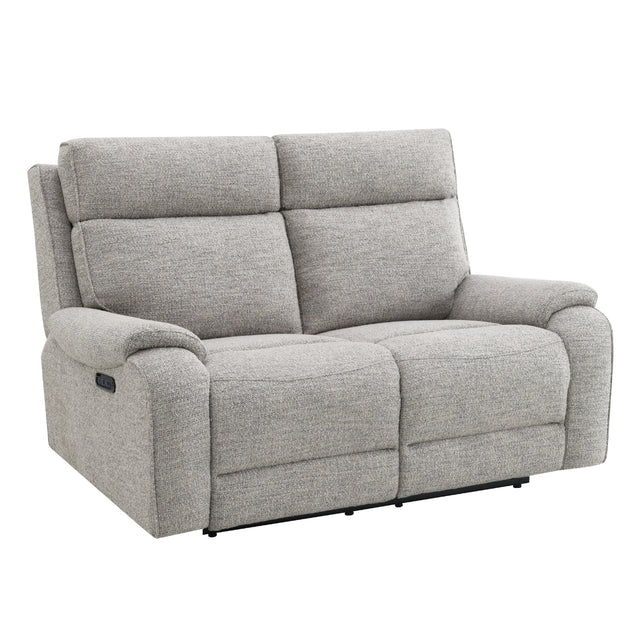 Yannis Grey Fabric 2 Seater Electric Recliner Sofa - 1