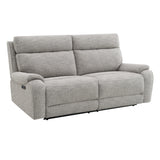 Yannis Grey Fabric 3 Seater Electric Recliner Sofa - 1