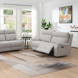 Yannis Grey Fabric 3 Seater Electric Recliner Sofa - 2