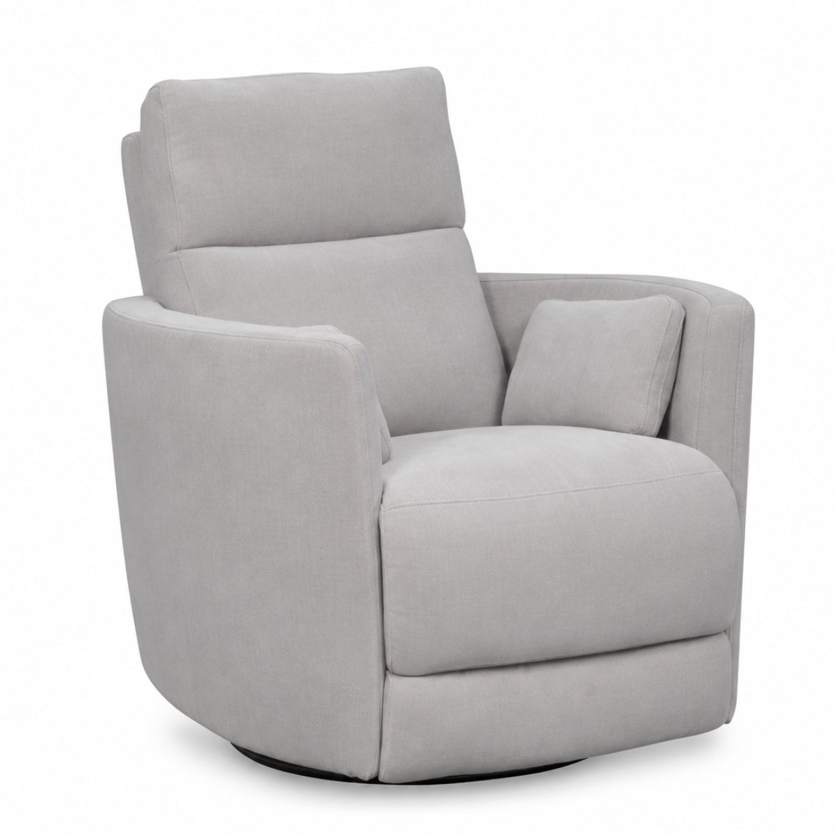 Yeats Grey Fabric Swivel Recliner Armchair - 1
