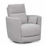 Yeats Grey Fabric Swivel Recliner Armchair - 1