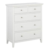 White 5 Drawer Chest of Drawers
