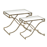 Mirrored End Table Set