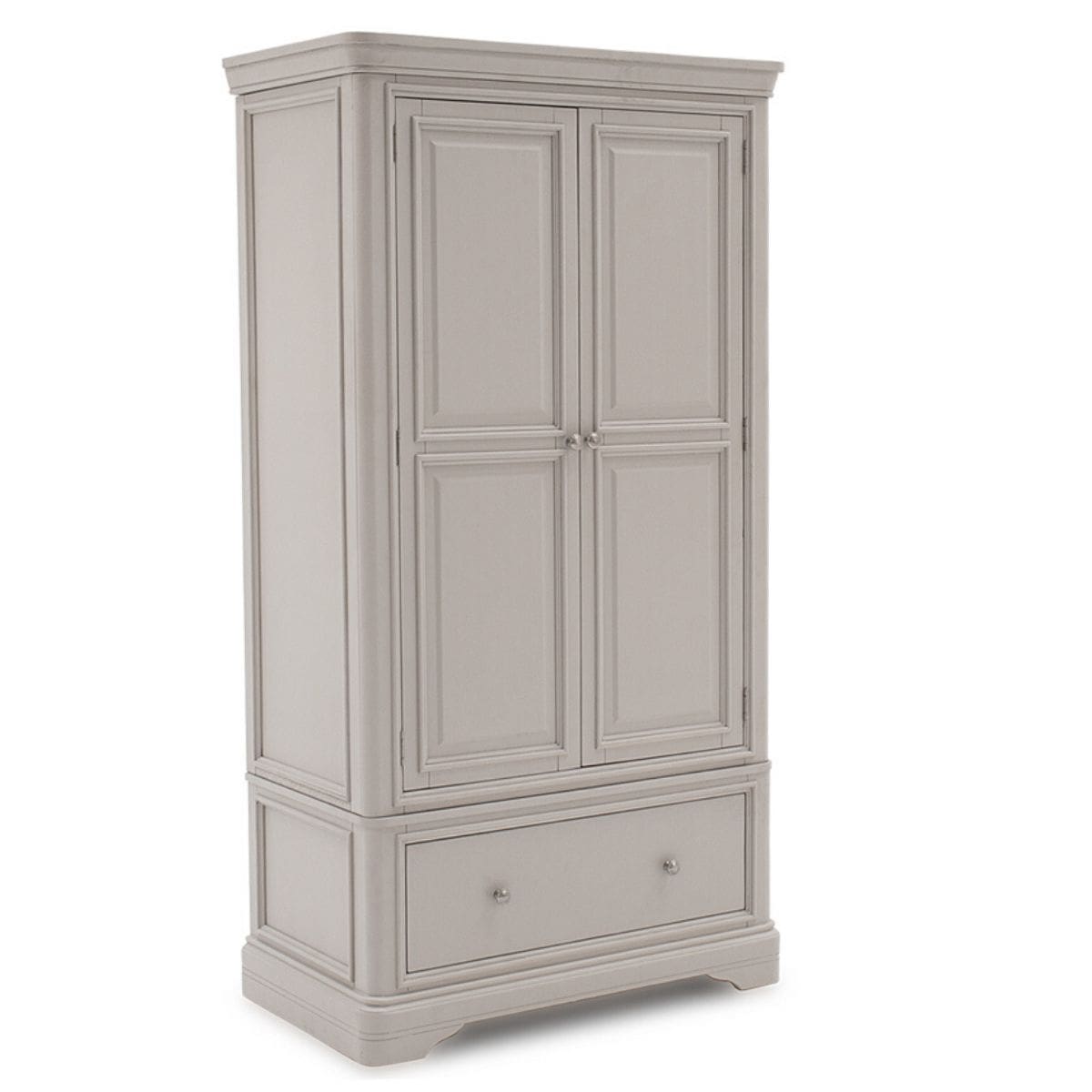 Grey Wood Wardrobe