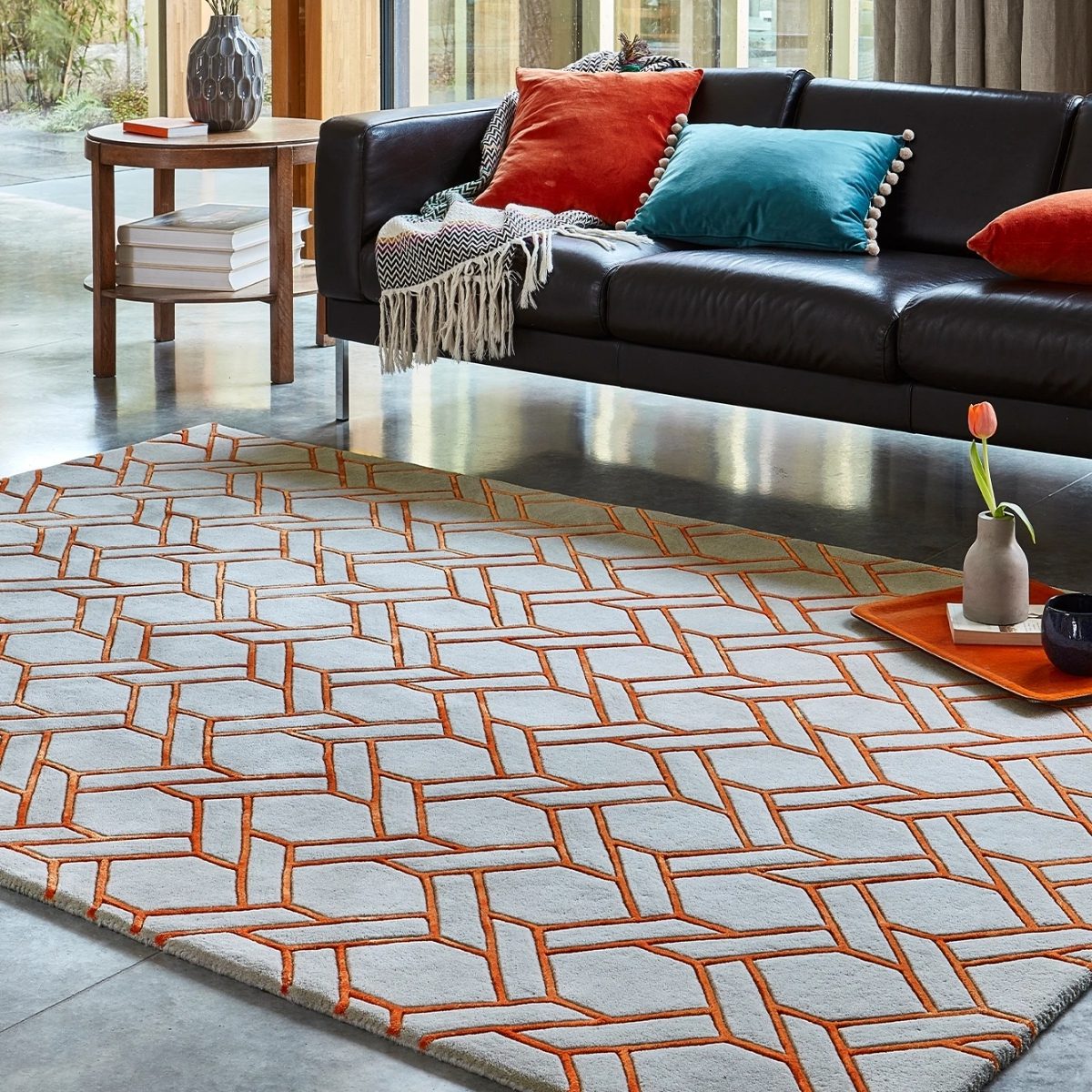 Nexus Fine Lines Geometric Lines Rug