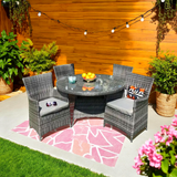 Rhodes 5 Piece Rattan Garden Furniture Set Floor Model